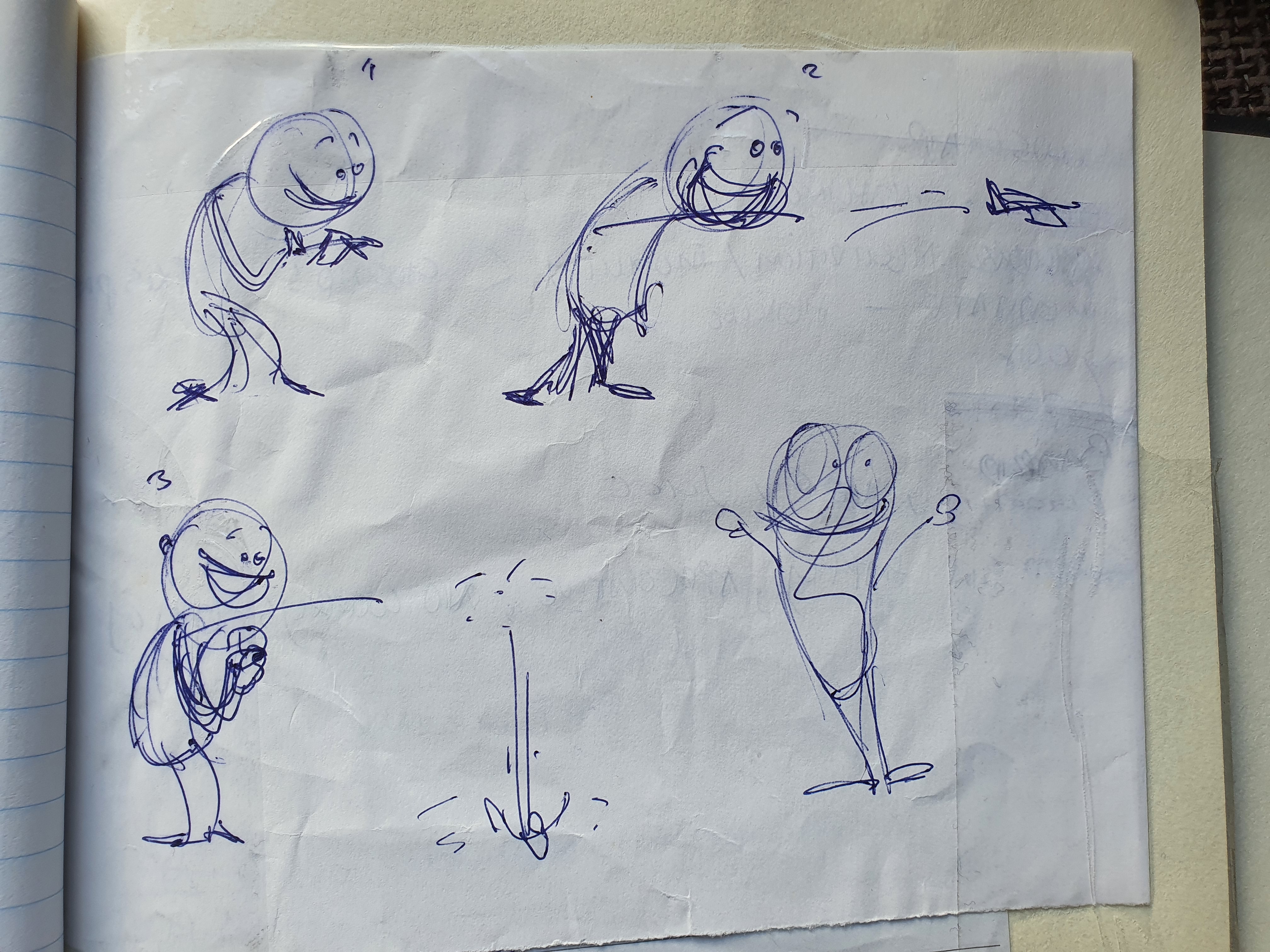 Animation story poses planning for animation skets